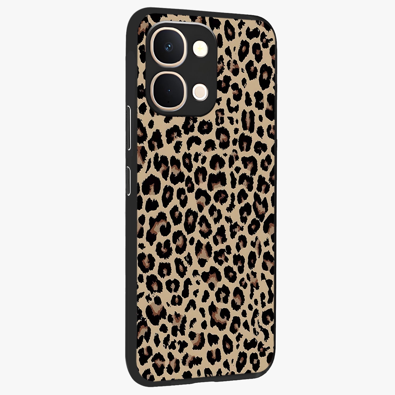 Savage Chic Pattern Glass Case upright view showcasing trendy decorative artwork with edgy fashion theme.