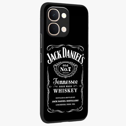 Vintage Whiskey Heritage Glass Case upright view showcasing stylish vintage whiskey artwork with timeless bar culture theme.