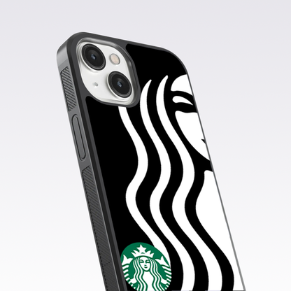 Starbucks White Pattern Glass Case