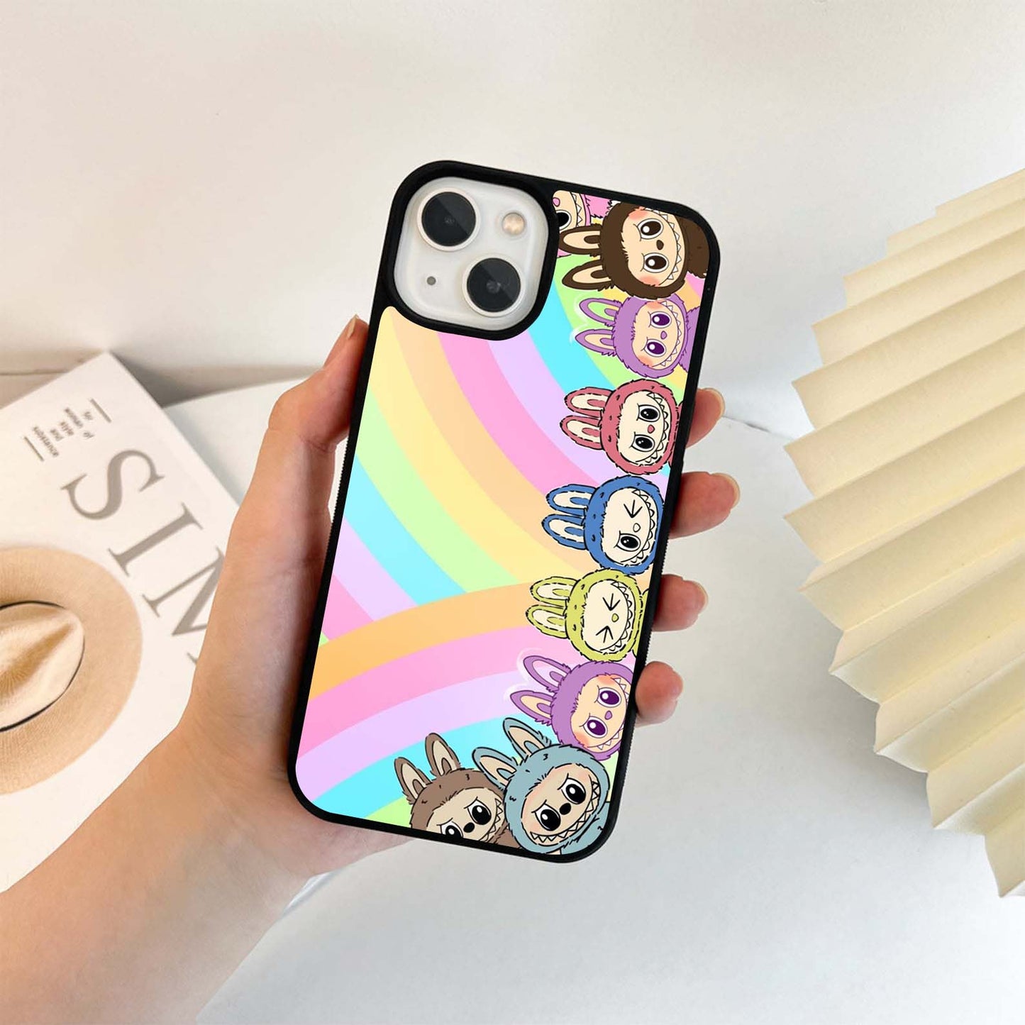 Rainbow Art Labubu Glass Case
