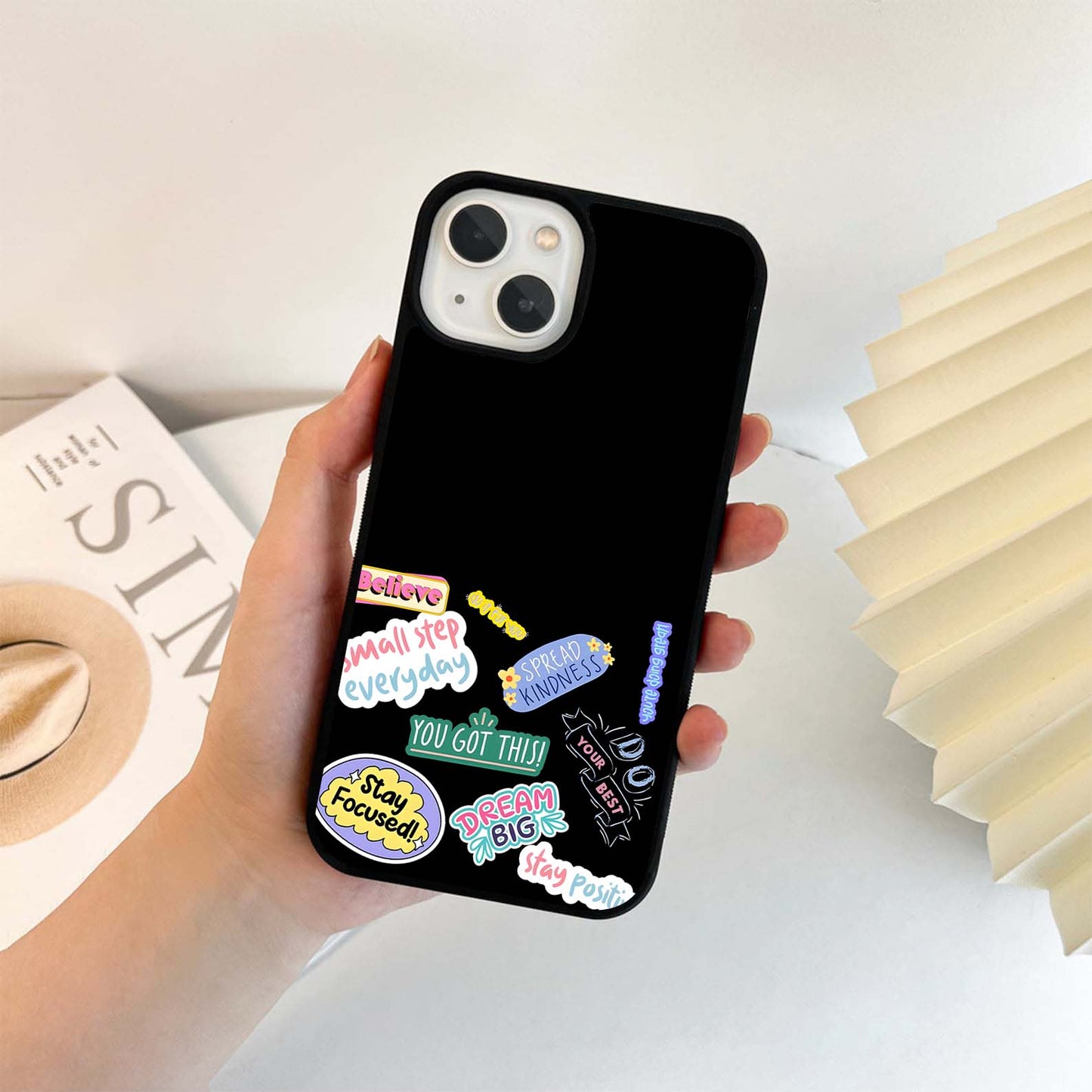 Motivational Stickers Glass Case