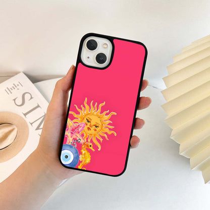 Simple Pink Groovy Sun Glass Case