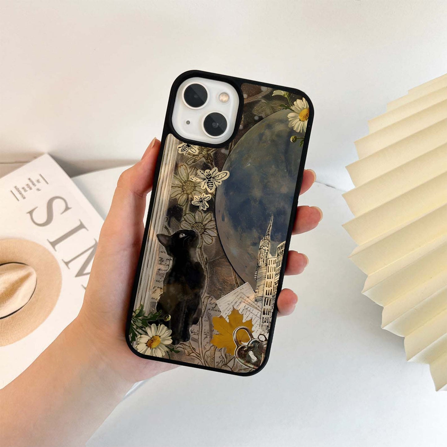 Vibe Bloom Cat Glass Case