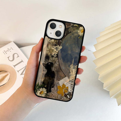 Vibe Bloom Cat Glass Case