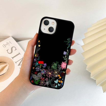 Neon Floral with Fairy Glass Case