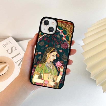 Rajasthani Woman in Arch Glass Case