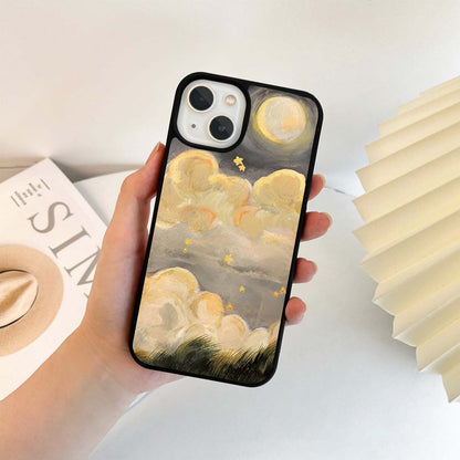 Golden Cloud Whispers Glass Case