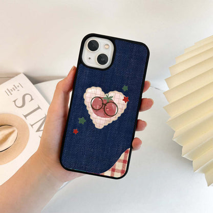 Tomato Heart Patch Glass Case