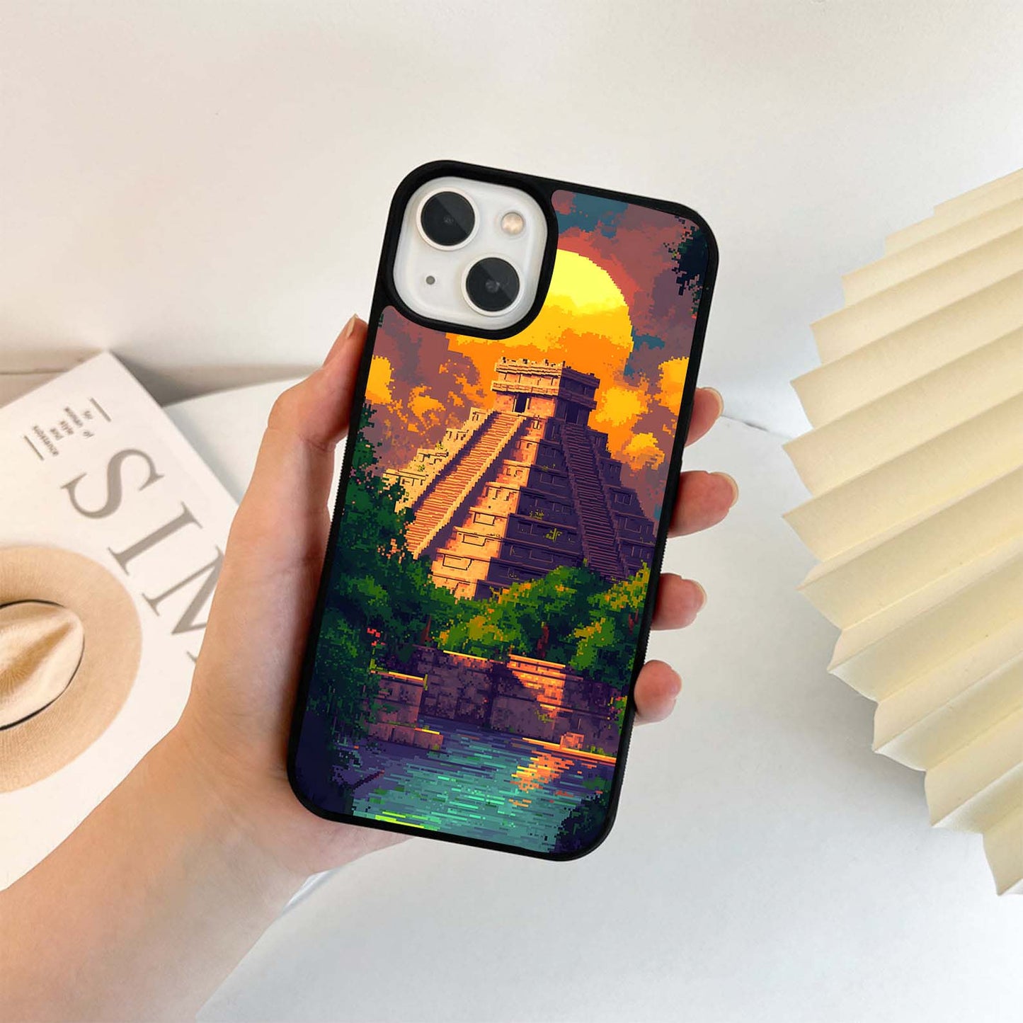 Pixel Sun Temple Glass Case