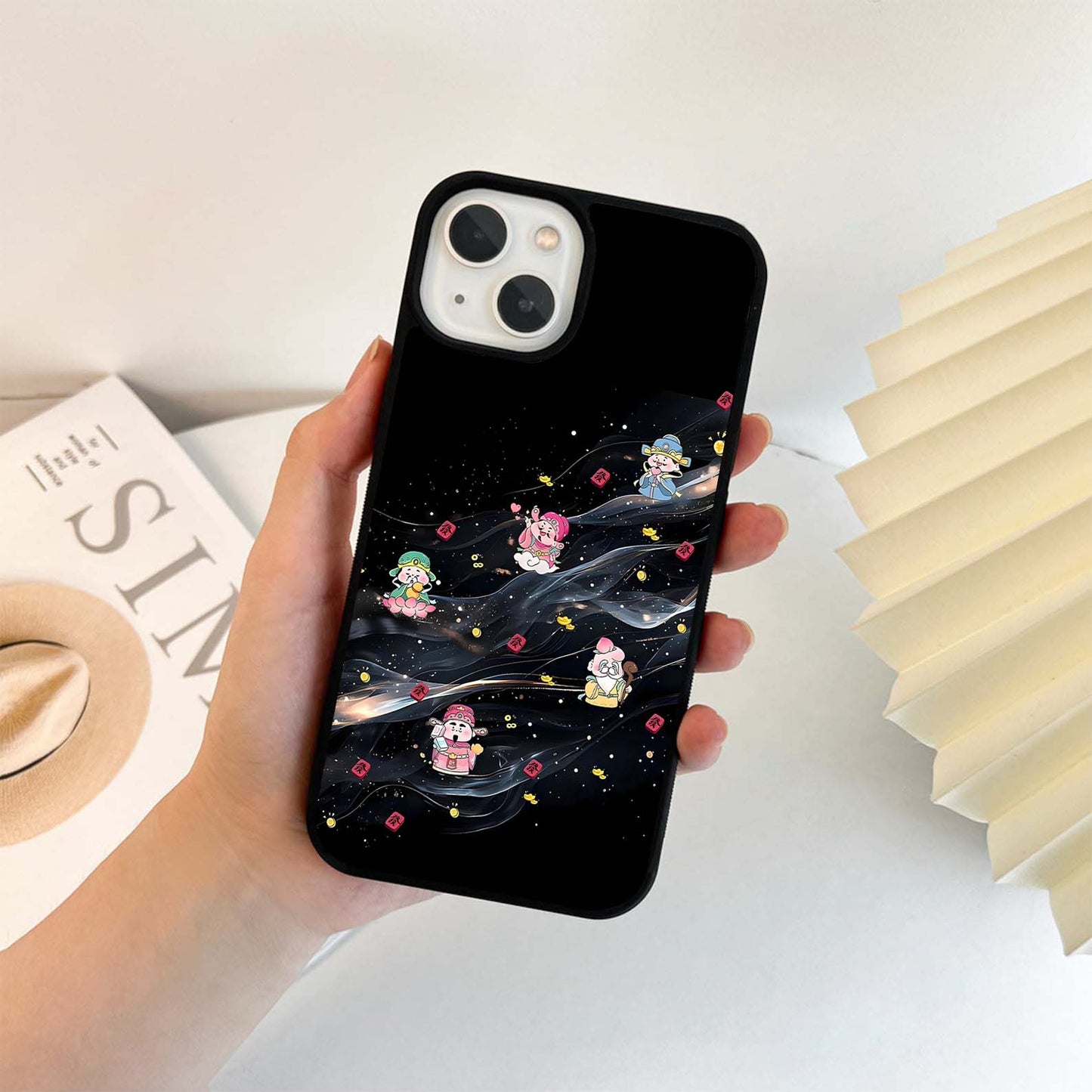 Galaxy Pig Gods Glass Case