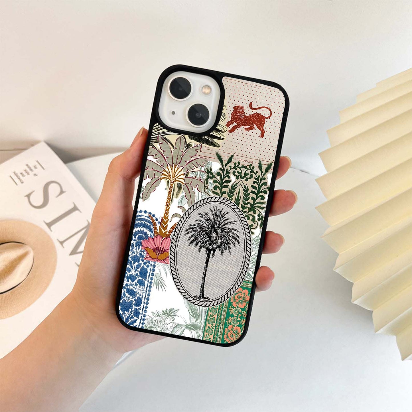 Aesthetic Tropical Tapestry Glass Case