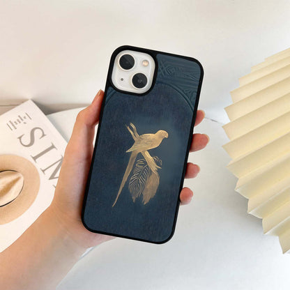 Golden Parrot Elegance Glass Case