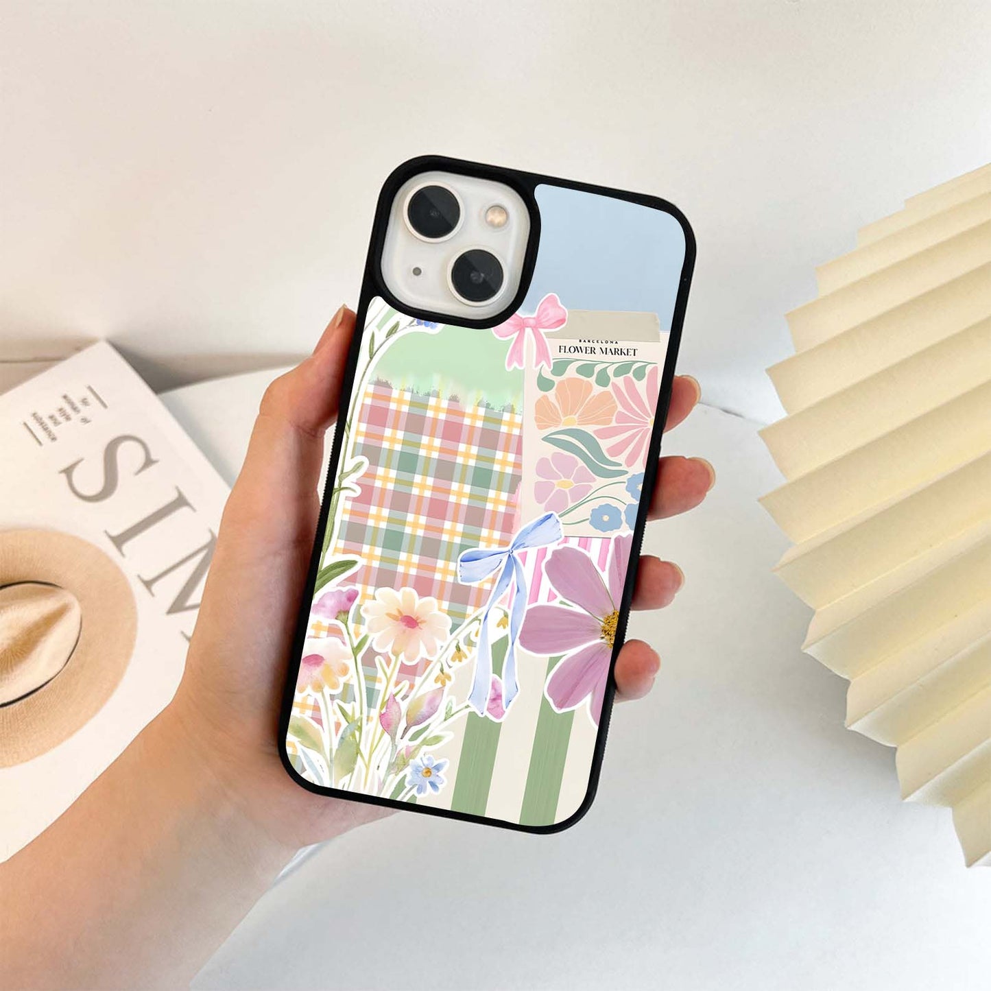 Combines Soft Floral Glass Case