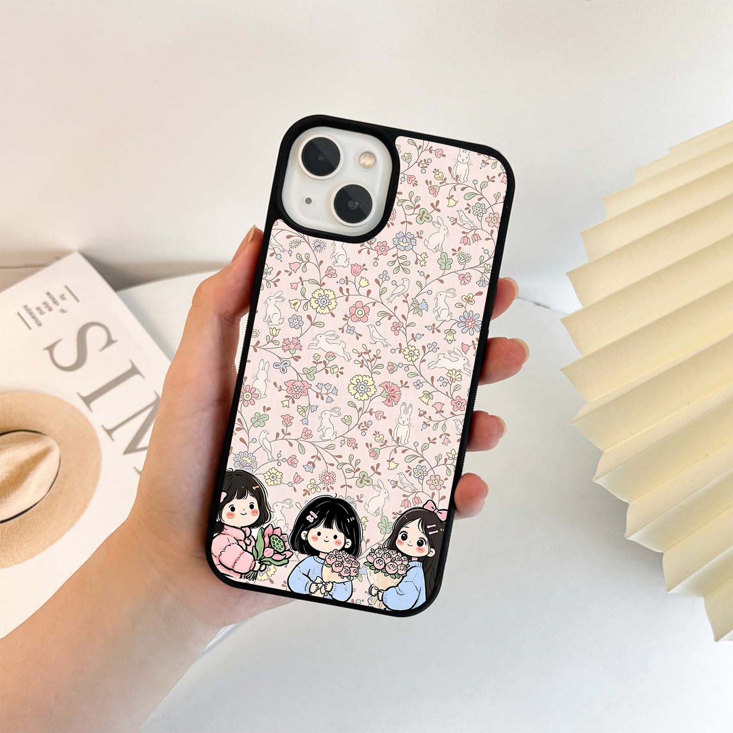 Floral Friends Girls Glass Case