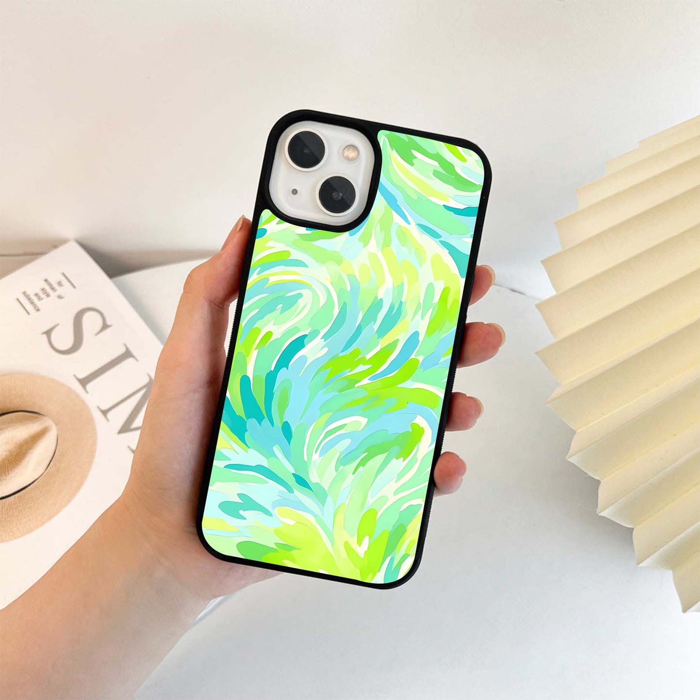 Green Mint Mirage Glass Case