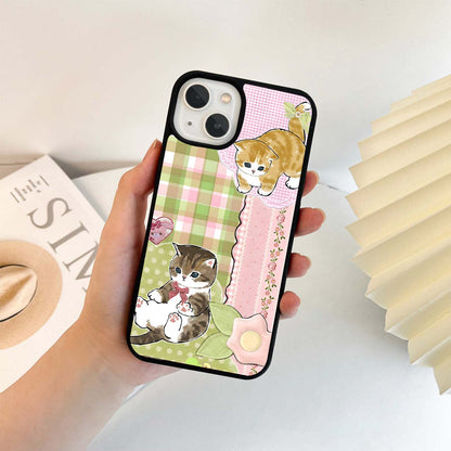 Cats Sweet Button Glass Case