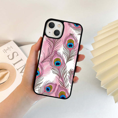 Peacock Feathers Floating Glass Case