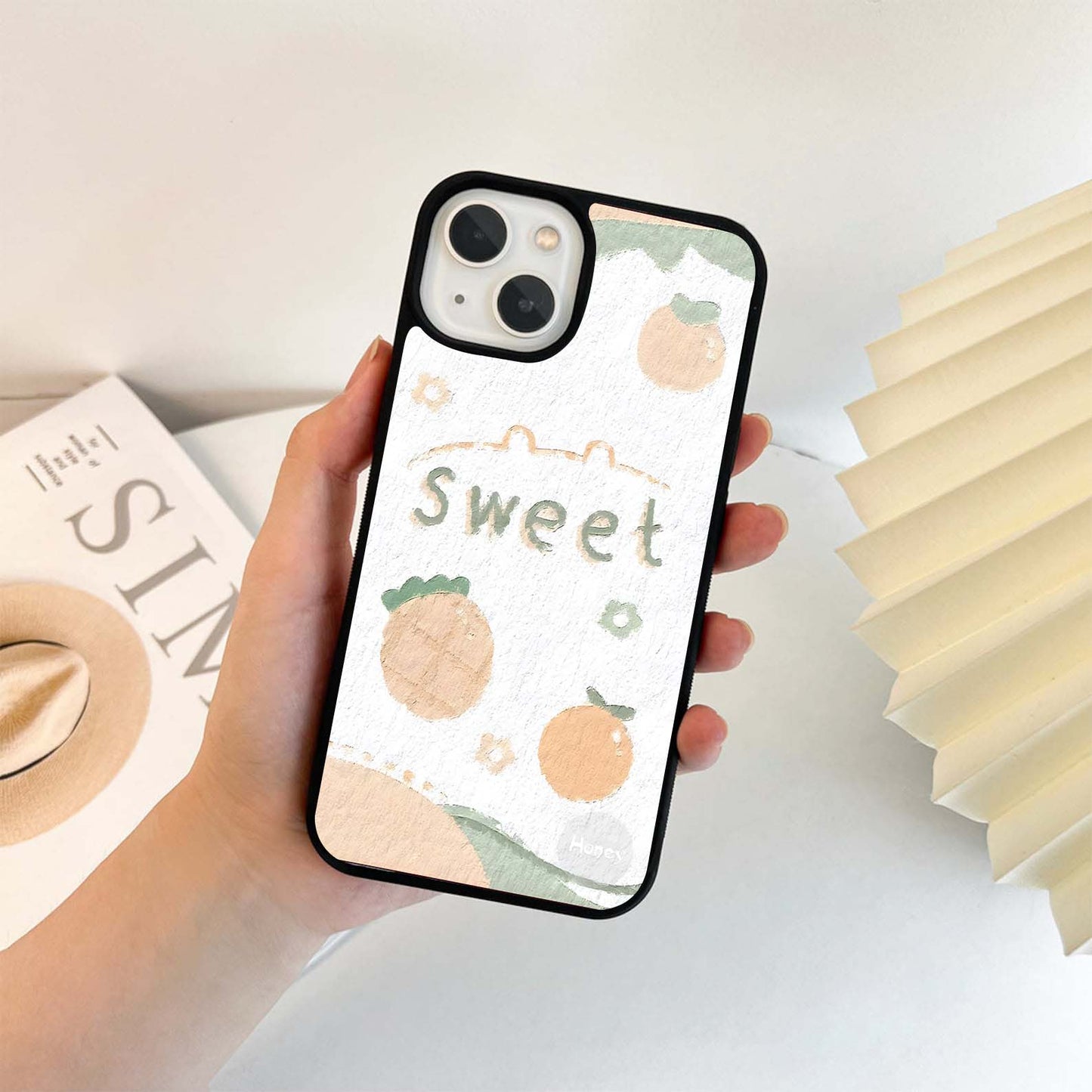 Sweet Fruit Pastel Glass Case