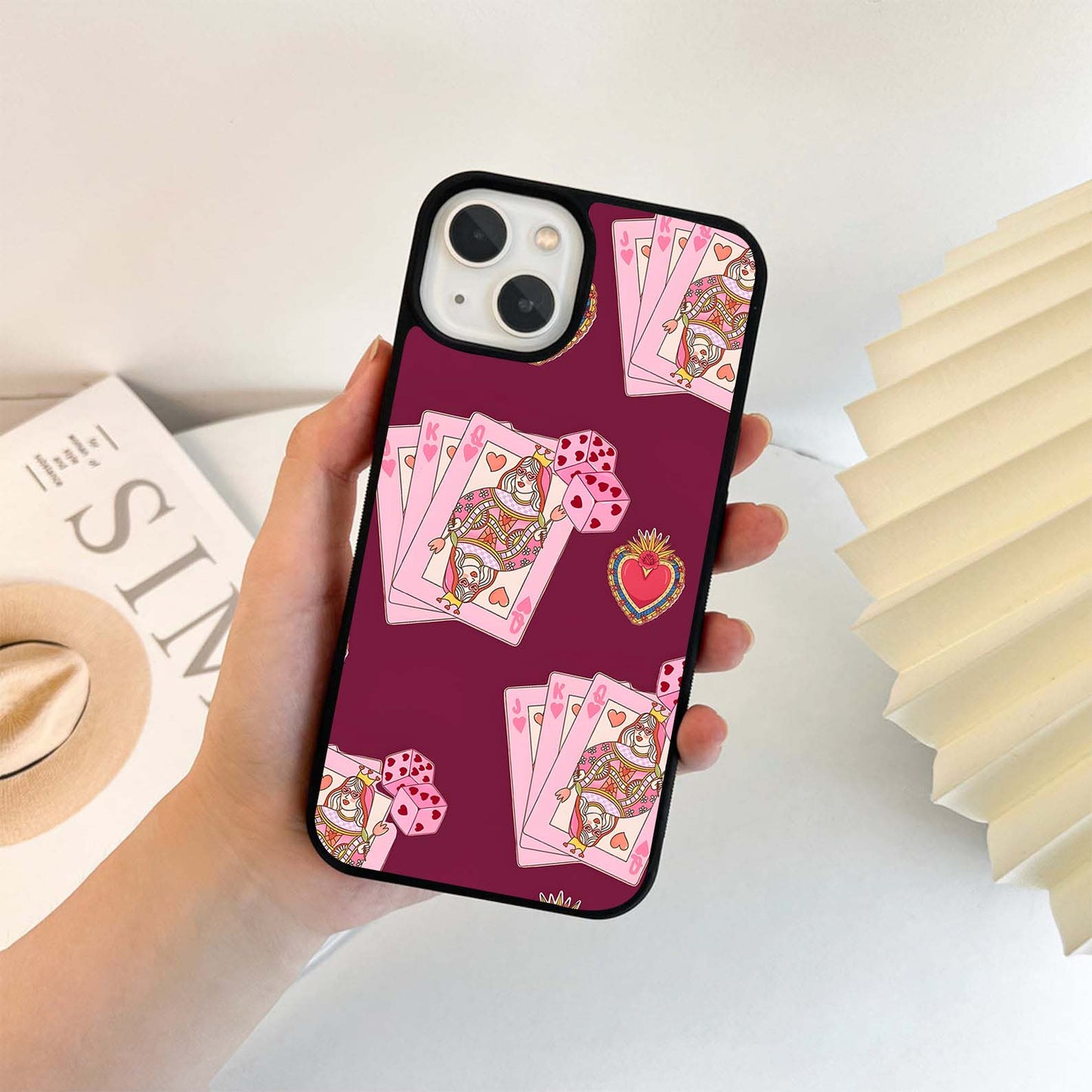 Queen Cards Playing Glass Case