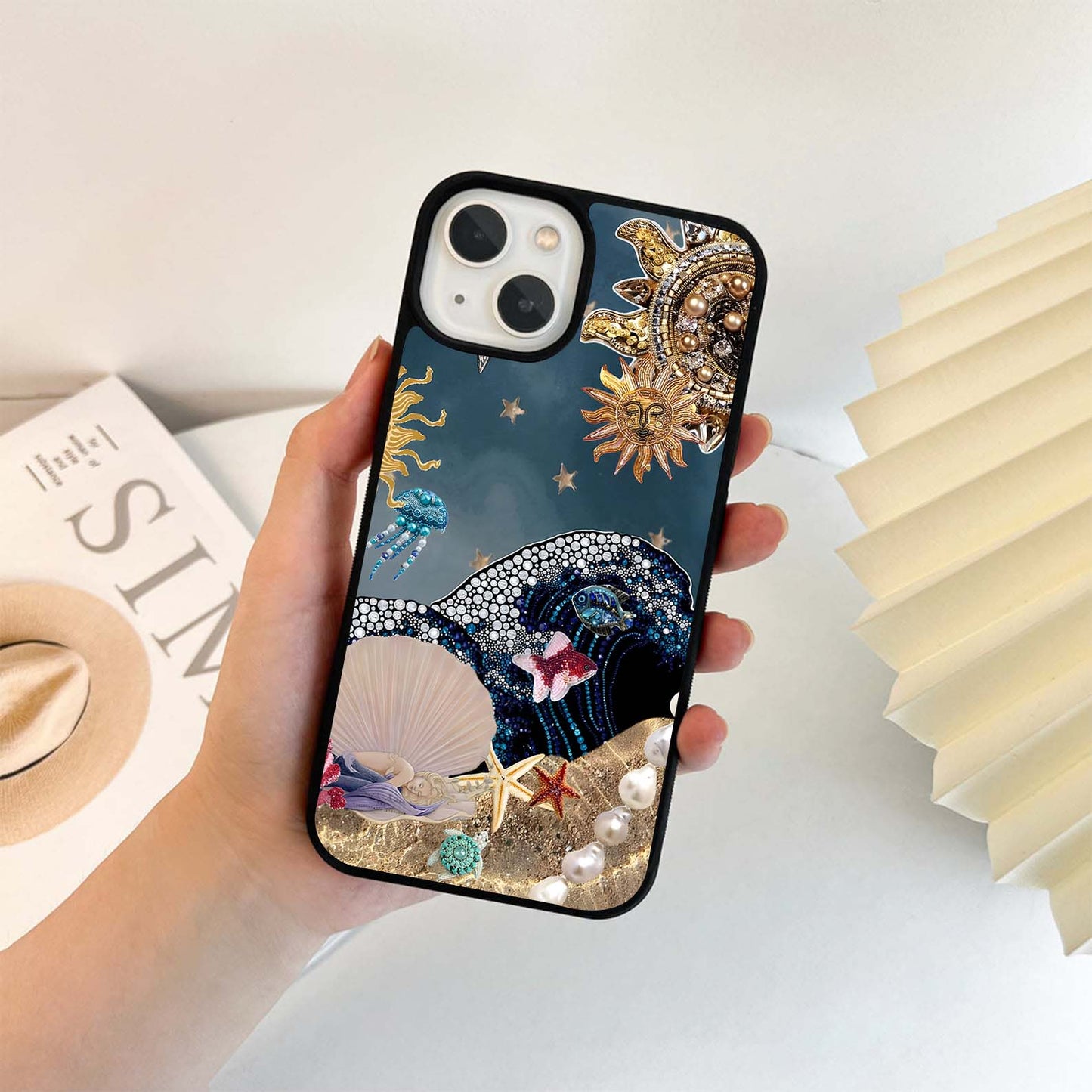 Celestial sea fantasy Glass Case