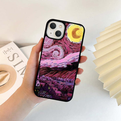 Blusshy Pink Vangogh Glass Case