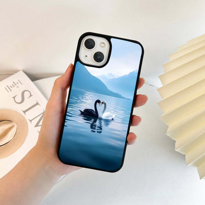 Swan Love Lake Glass Case