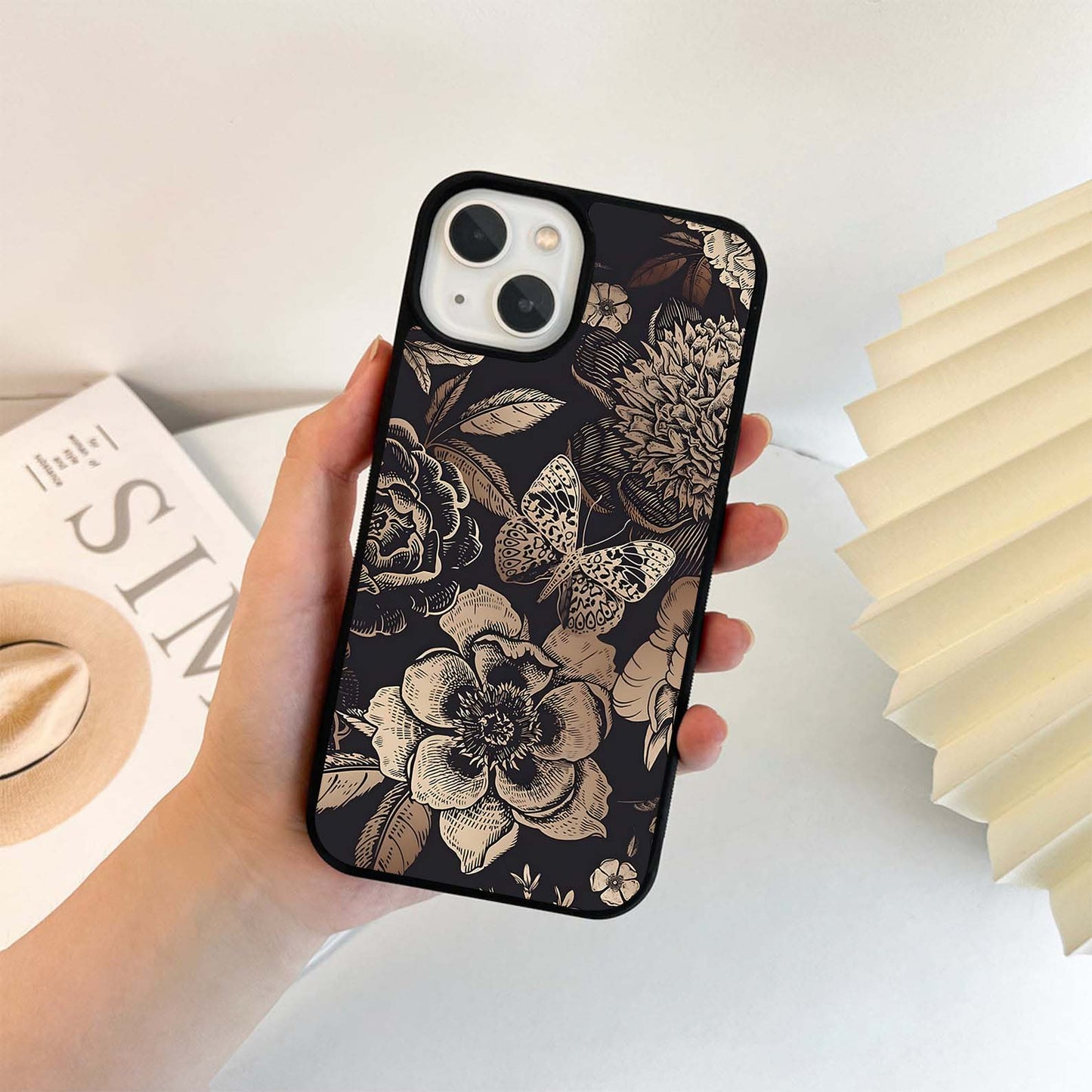 Antique Bloom Glass Case