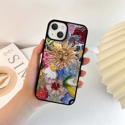 Celestial Floral and playful Glass Case