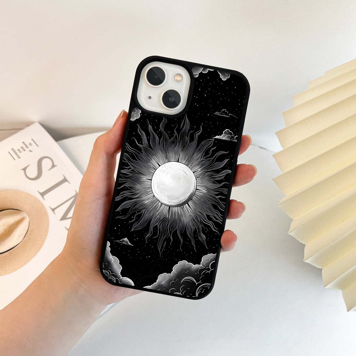 Radiant sun monochrome Glass Case