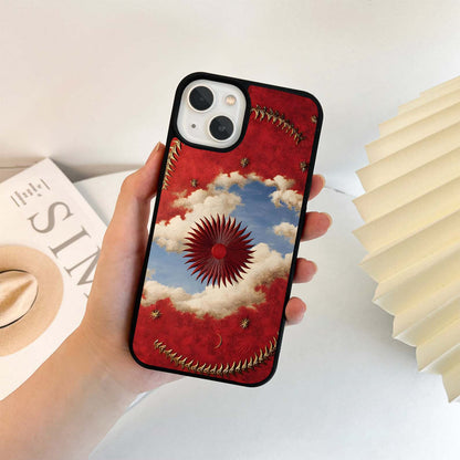 Red Velvet Sky Glass Case