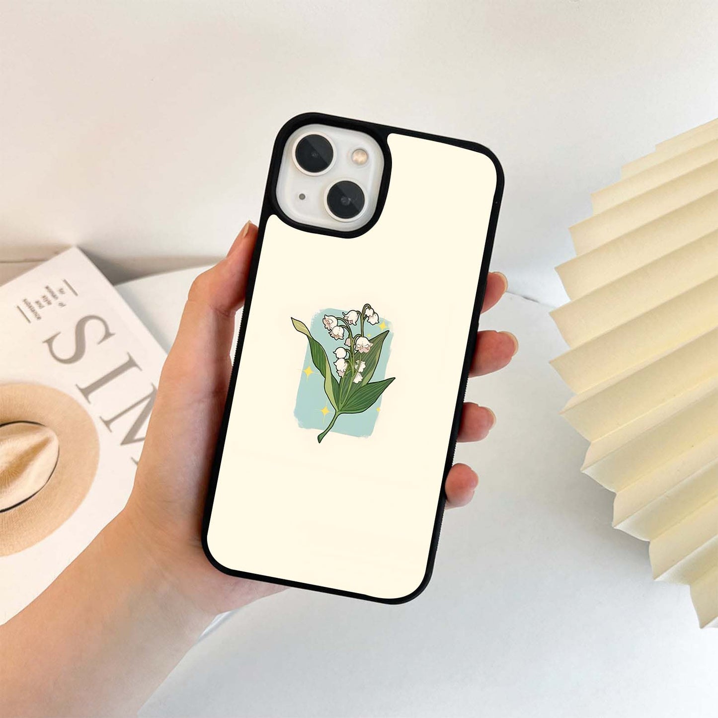 Lily of the valley Glass Case