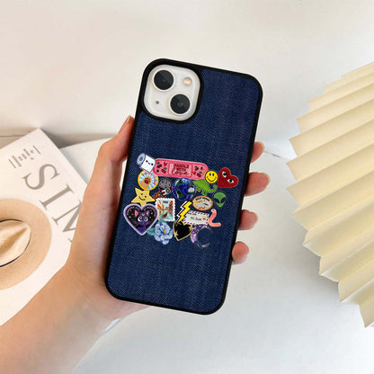 Denim patch style Glass Case