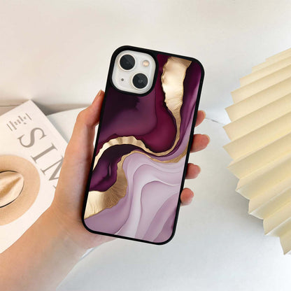 Royal Plum Marble Glass Case