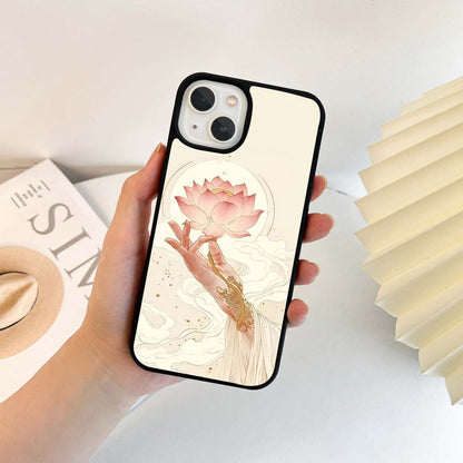 Serene Lotus Touch Glass Case
