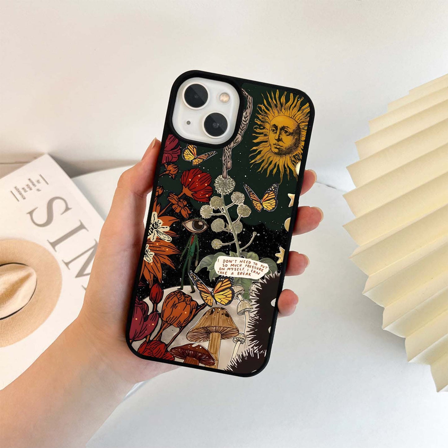 Aesthetic Myself Brave Glass Case