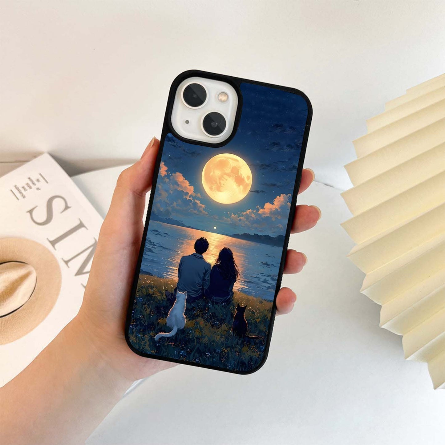 Moonlit Lakeside Promise Glass Case