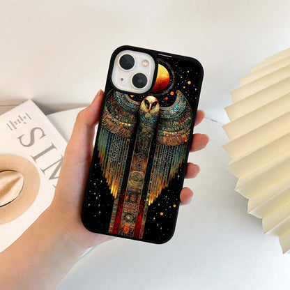 Owl Falcon Temple Glass Case