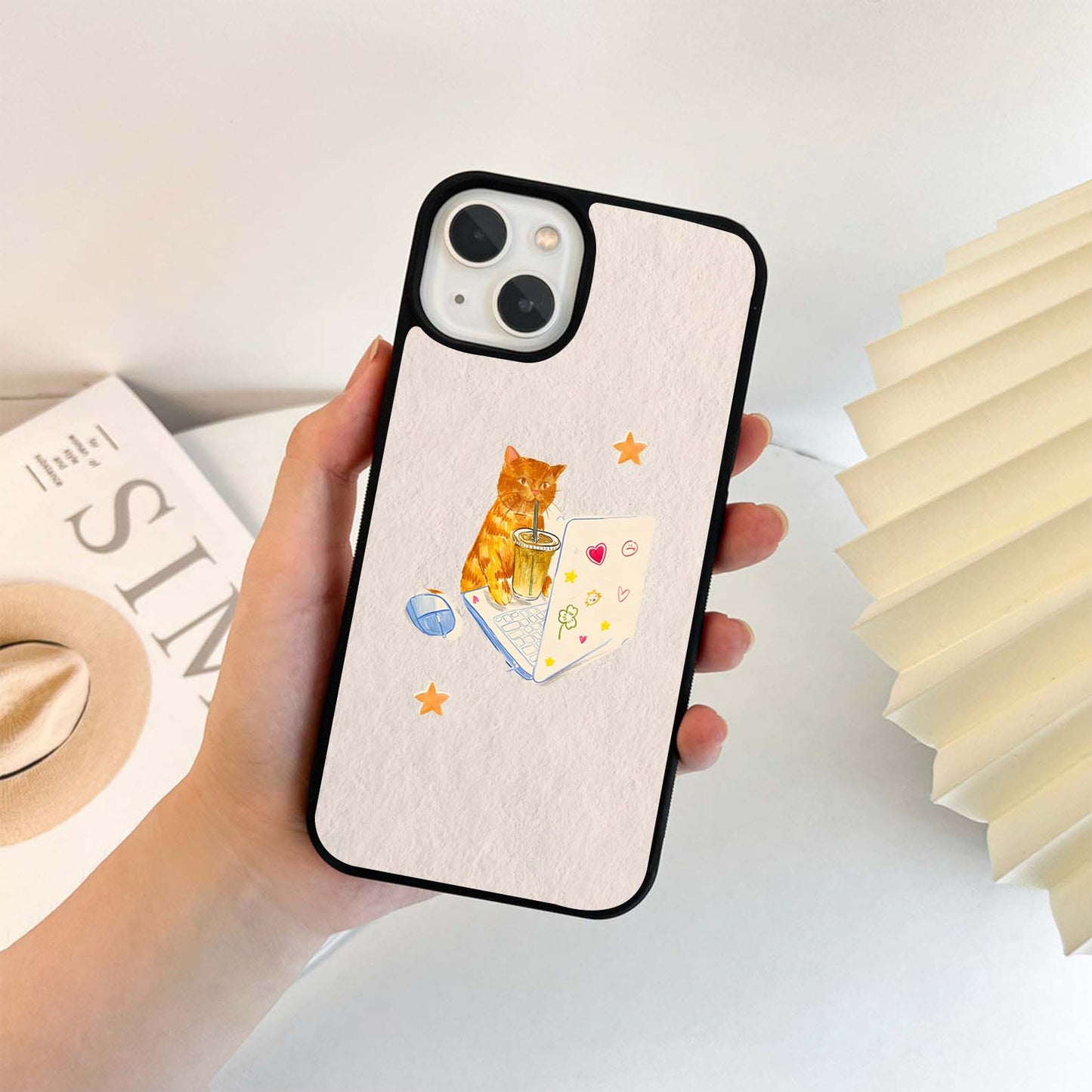 Cat Study Glass Case