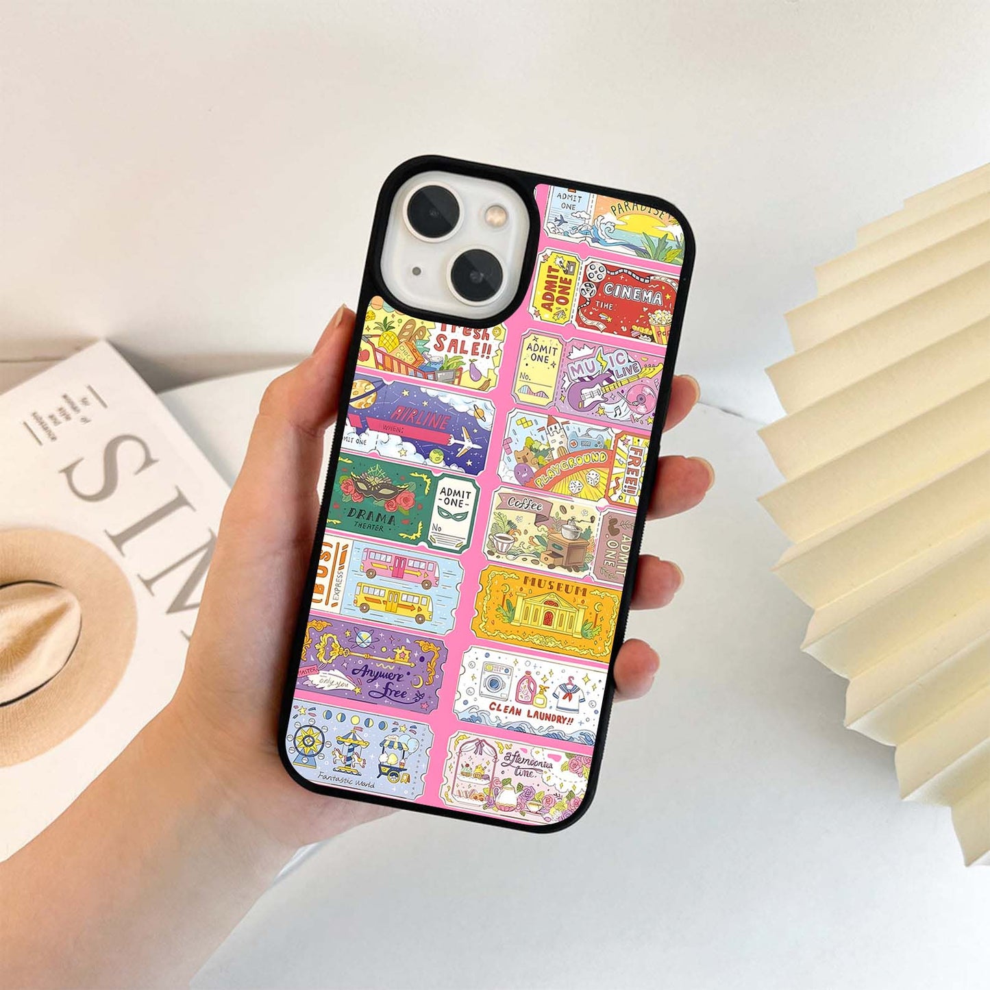 Stamp Pattern Glass Case