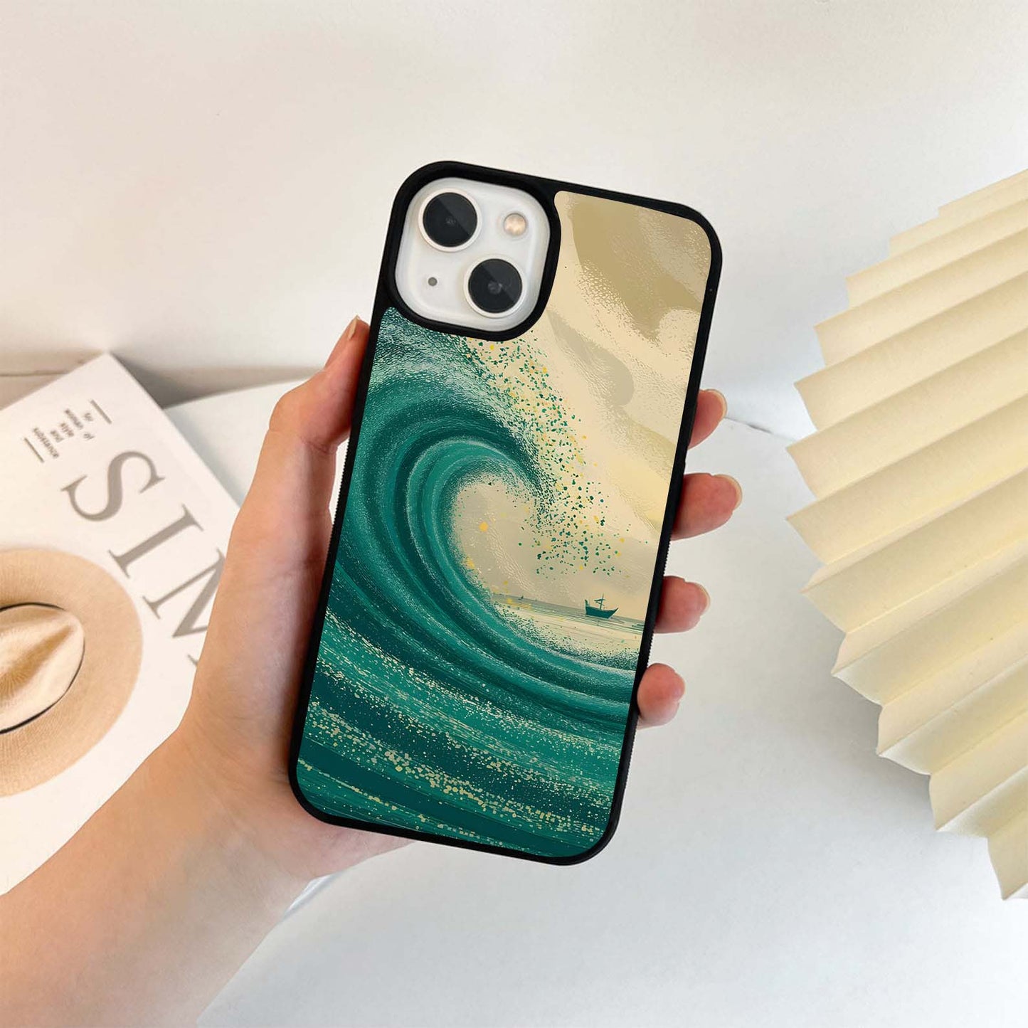 Emraled Pastel Wave Glass Case
