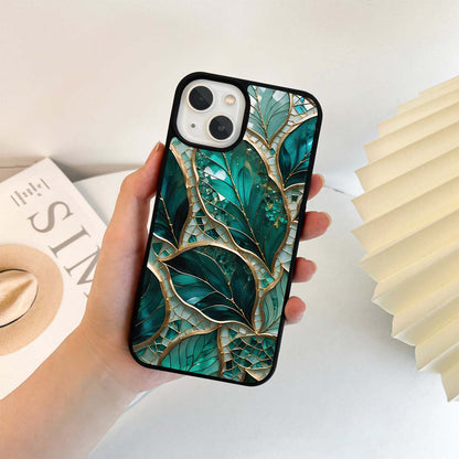 Emerald Leaf Glass Glass Case