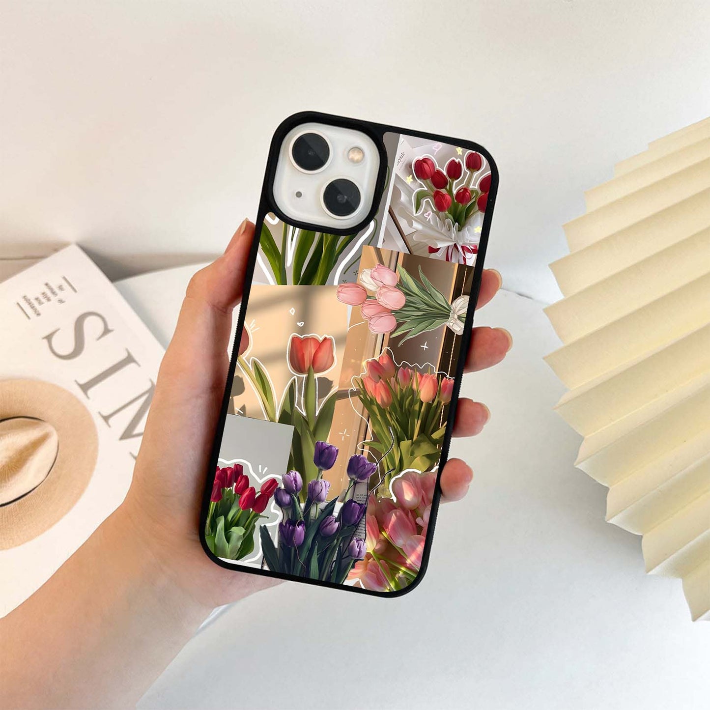 Tulip Love Aesthetic Glass Case