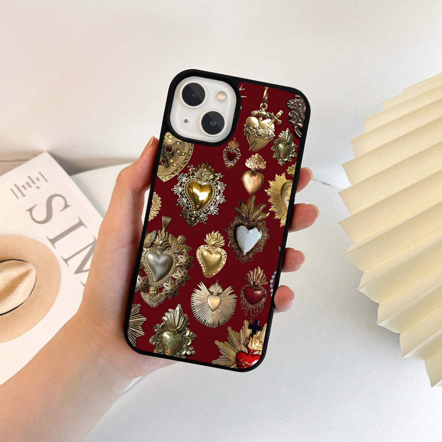 Crimson Sky Cranes Glass Case