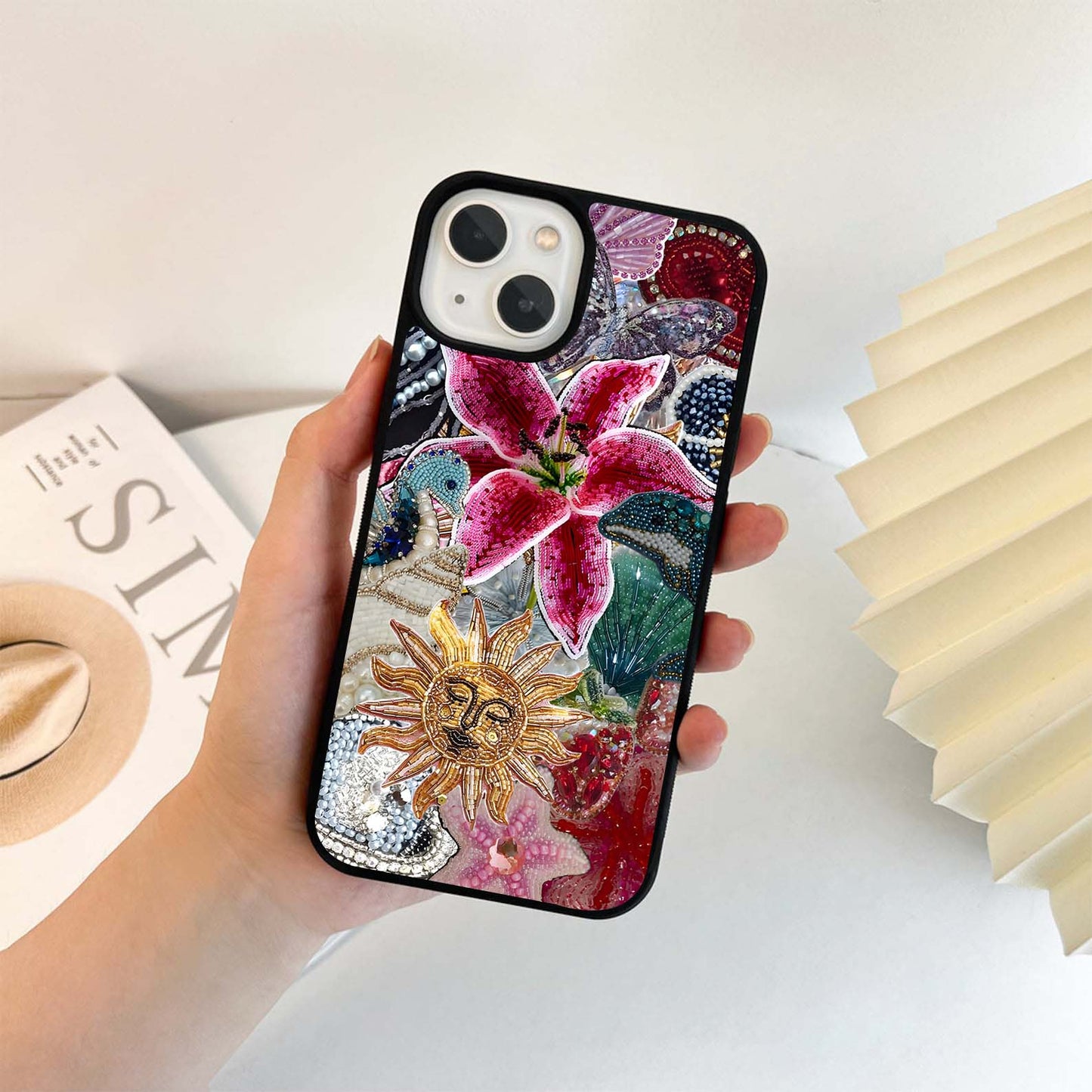 Beaded Garden Fantasy Glass Case