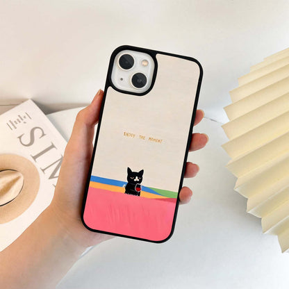 Chill Cat Vibes Glass Case