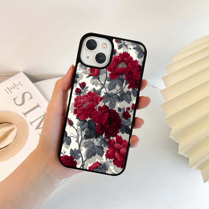 Velvet Peony Garden Glass Case