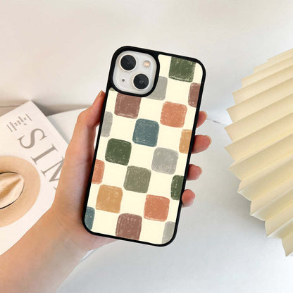 Colored Box pattern Glass Case