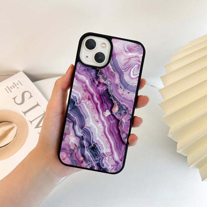 Violet Crystal Marble Glass Case