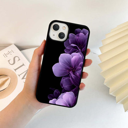 Purple Flower Glow Glass Case