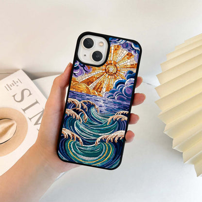 Decorative Stained Scenery Glass Case